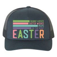 Bunny Kisses Easter Wishes Peeps On The Hunt Yupoong Adult 5-Panel Trucker Hat