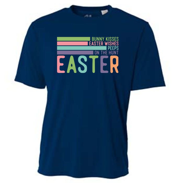 Bunny Kisses Easter Wishes Peeps On The Hunt Cooling Performance Crew T-Shirt