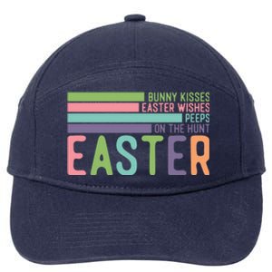 Bunny Kisses Easter Wishes Peeps On The Hunt 7-Panel Snapback Hat