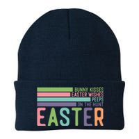 Bunny Kisses Easter Wishes Peeps On The Hunt Knit Cap Winter Beanie