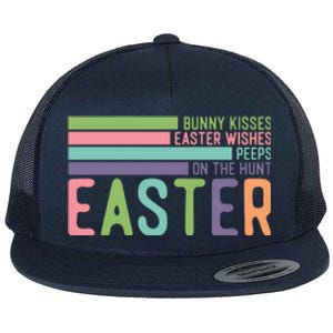 Bunny Kisses Easter Wishes Peeps On The Hunt Flat Bill Trucker Hat