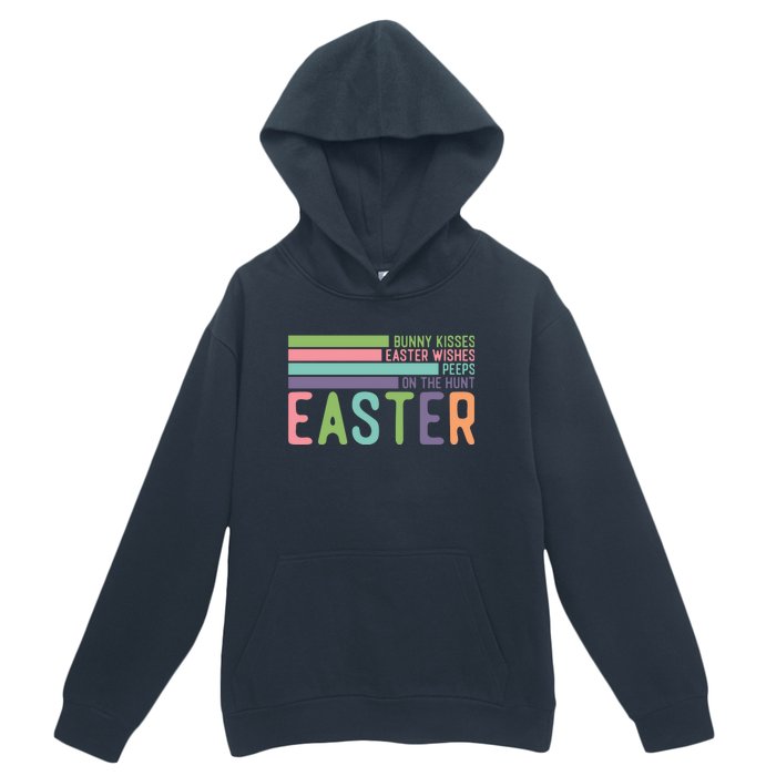 Bunny Kisses Easter Wishes Peeps On The Hunt Urban Pullover Hoodie