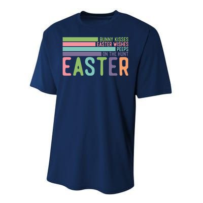 Bunny Kisses Easter Wishes Peeps On The Hunt Performance Sprint T-Shirt