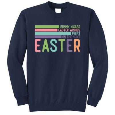 Bunny Kisses Easter Wishes Peeps On The Hunt Tall Sweatshirt