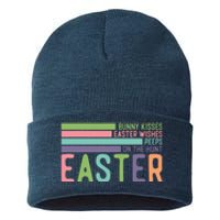 Bunny Kisses Easter Wishes Peeps On The Hunt Sustainable Knit Beanie