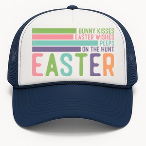 Bunny Kisses Easter Wishes Peeps On The Hunt Trucker Hat