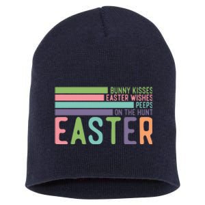 Bunny Kisses Easter Wishes Peeps On The Hunt Short Acrylic Beanie