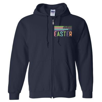 Bunny Kisses Easter Wishes Peeps On The Hunt Full Zip Hoodie