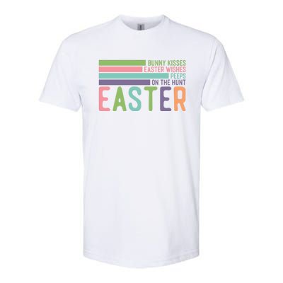 Bunny Kisses Easter Wishes Peeps On The Hunt Softstyle CVC T-Shirt