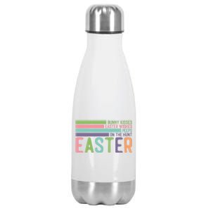 Bunny Kisses Easter Wishes Peeps On The Hunt Stainless Steel Insulated Water Bottle