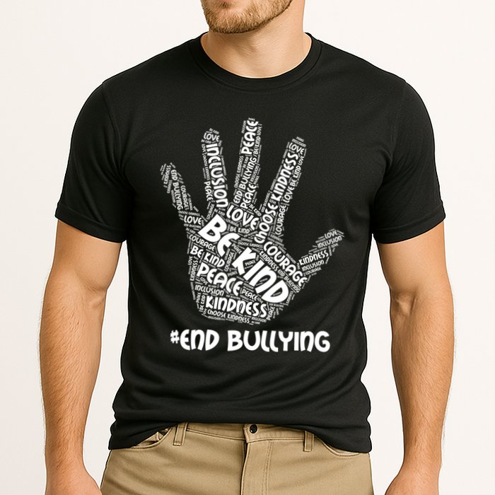 Be Kind #End Bullying Word Art Hand Performance Shirt