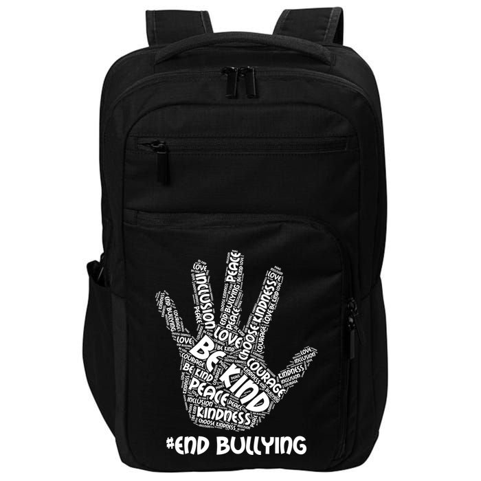 Be Kind #End Bullying Word Art Hand Impact Tech Backpack