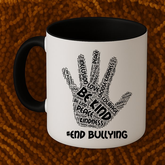 Be Kind #End Bullying Word Art Hand Mug