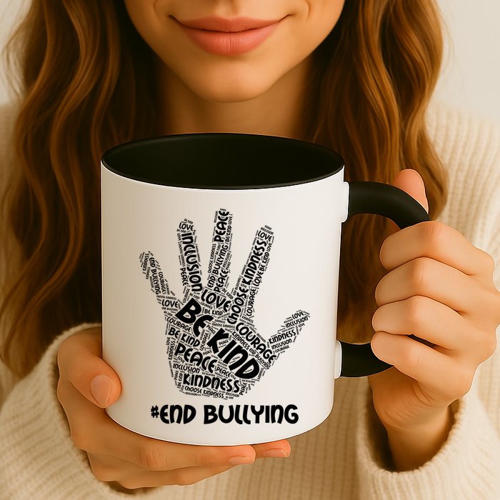 Be Kind #End Bullying Word Art Hand Mug