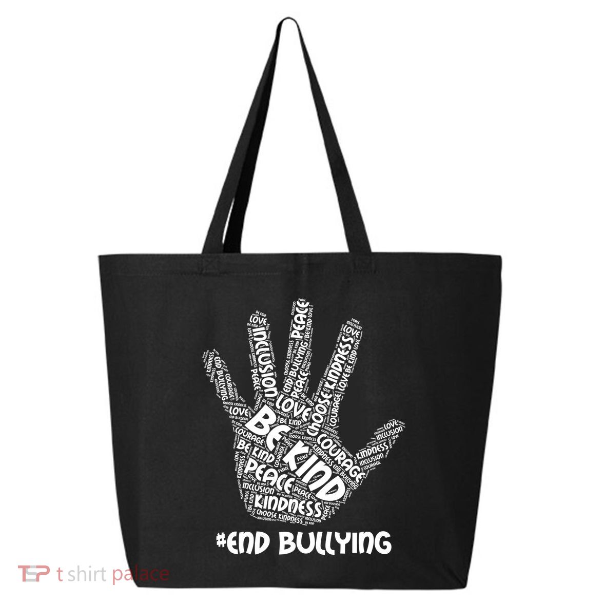 Be Kind #End Bullying Word Art Hand 25L Jumbo Tote