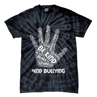 Be Kind #End Bullying Word Art Hand Tie-Dye T-Shirt