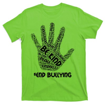 Be Kind #End Bullying Word Art Hand T-Shirt