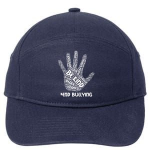 Be Kind #End Bullying Word Art Hand 7-Panel Snapback Hat