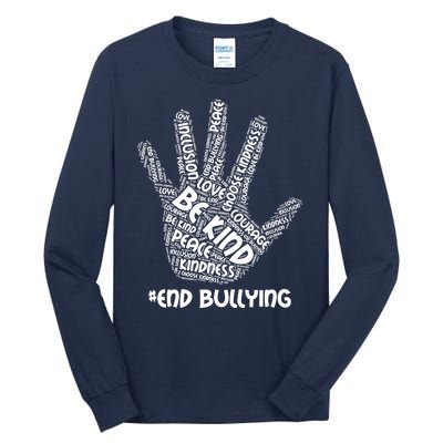 Be Kind #End Bullying Word Art Hand Tall Long Sleeve T-Shirt