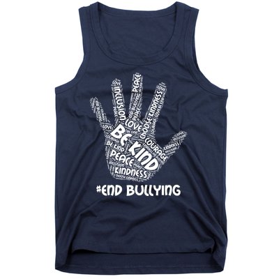 Be Kind #End Bullying Word Art Hand Tank Top