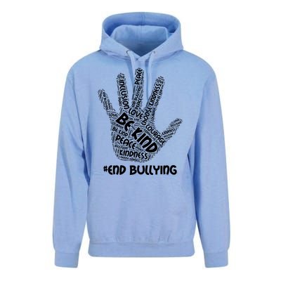 Be Kind #End Bullying Word Art Hand Unisex Surf Hoodie