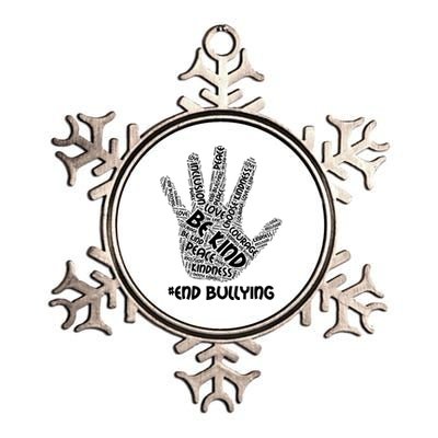 Be Kind #End Bullying Word Art Hand Metallic Star Ornament