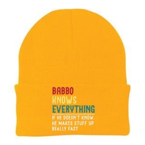 Babbo Know Everything Father Day Gift For Babbo Knit Cap Winter Beanie