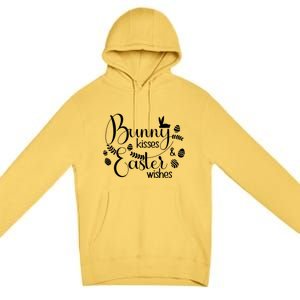 Bunny Kisses Easter Wishes Premium Pullover Hoodie