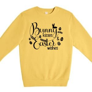 Bunny Kisses Easter Wishes Premium Crewneck Sweatshirt