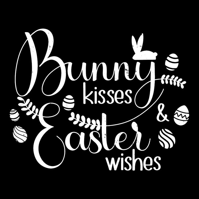 Bunny Kisses Easter Wishes Drawstring Bag