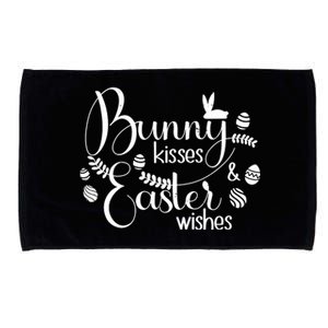 Bunny Kisses Easter Wishes Microfiber Hand Towel