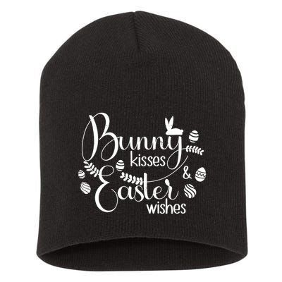 Bunny Kisses Easter Wishes Short Acrylic Beanie