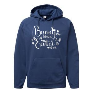 Bunny Kisses Easter Wishes Performance Fleece Hoodie