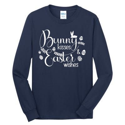 Bunny Kisses Easter Wishes Tall Long Sleeve T-Shirt