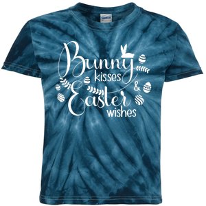 Bunny Kisses Easter Wishes Kids Tie-Dye T-Shirt