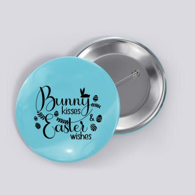 Bunny Kisses Easter Wishes Button