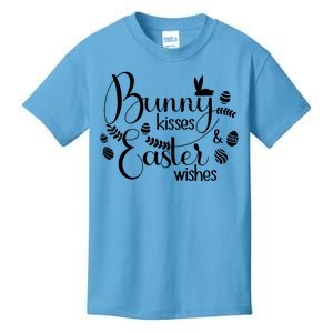 Bunny Kisses Easter Wishes Kids T-Shirt