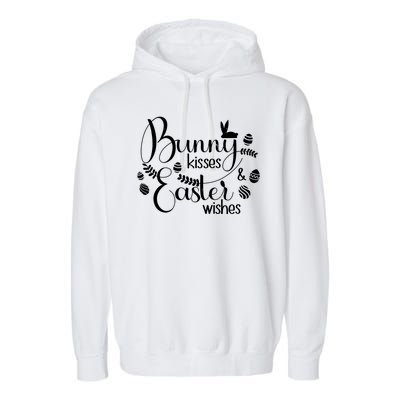 Bunny Kisses Easter Wishes Garment-Dyed Fleece Hoodie