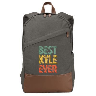 Best Kyle Ever Funny Personalized First Name Kyle Cotton Canvas Backpack