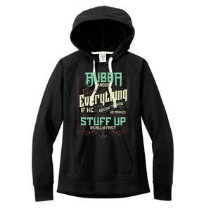 Bubba Knows Everything Funny Bubba Fathers Day Women's Fleece Hoodie