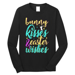 Bunny Kisses Easter Wishes Happy Easter Day Long Sleeve Shirt