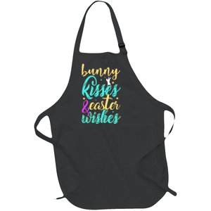 Bunny Kisses Easter Wishes Happy Easter Day Full-Length Apron With Pockets