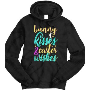 Bunny Kisses Easter Wishes Happy Easter Day Tie Dye Hoodie