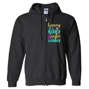 Bunny Kisses Easter Wishes Happy Easter Day Full Zip Hoodie