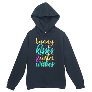 Bunny Kisses Easter Wishes Happy Easter Day Urban Pullover Hoodie