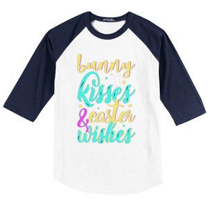 Bunny Kisses Easter Wishes Happy Easter Day Baseball Sleeve Shirt