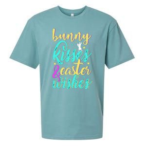 Bunny Kisses Easter Wishes Happy Easter Day Sueded Cloud Jersey T-Shirt