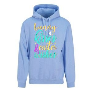 Bunny Kisses Easter Wishes Happy Easter Day Unisex Surf Hoodie