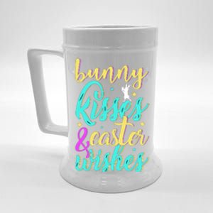 Bunny Kisses Easter Wishes Happy Easter Day Beer Stein