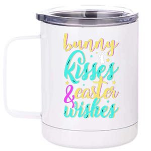 Bunny Kisses Easter Wishes Happy Easter Day 12 oz Stainless Steel Tumbler Cup